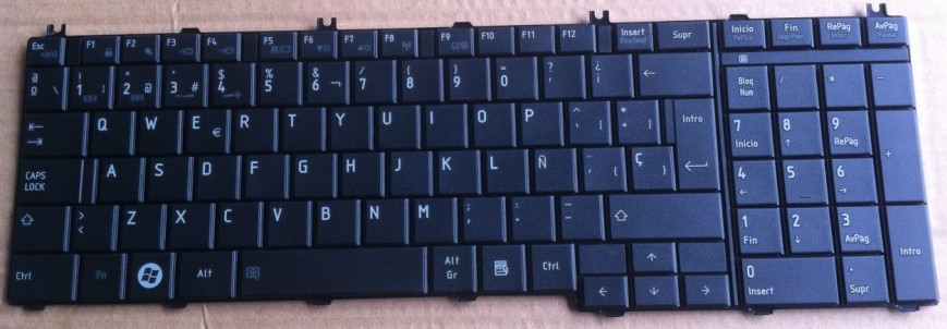 thumbnail interactive-video image 1 of Genuine Toshiba Laptop Keyboard For Satellite C650 PSC08C-020019 – New Original 1 of 3